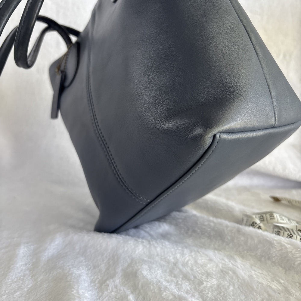 Vintage COACH Mini Lunch Tote Blue Leather Small Bag Hangtag 4068 90s USA - Picture 11 of 16